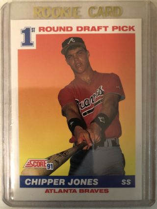1991 Upper Deck CHIPPER JONES rookie “LOT OF 7” 2