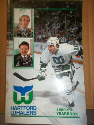 1989 - 90 Hartford Whalers,  Hockey Yearbook,  (cover) Kevin Dineen,  All - Star