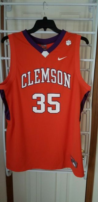 Nike Team Authentic Apparel Clemson Tigers Basketball Jersey 35 Men’s Size Xl
