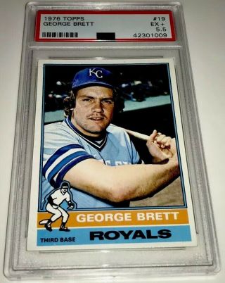 1976 Topps George Brett 19 Baseball Card Psa 5.  5 Ex,