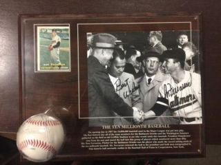 Don Ferrarese Baltimore Orioles Signed Baseball And Photo From 1957