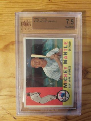 1960 Topps Mickey Mantle Bvg 7.  5 350
