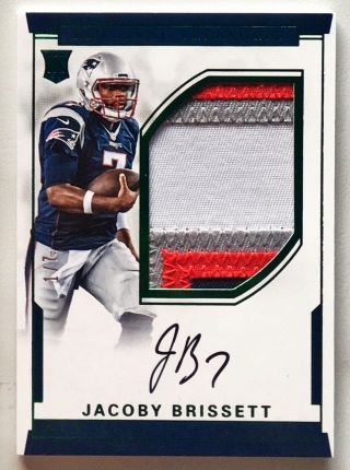 Jacoby Brissett 2016 National Treasures Rpa Auto 1/7 Jersey Parallel 1/1