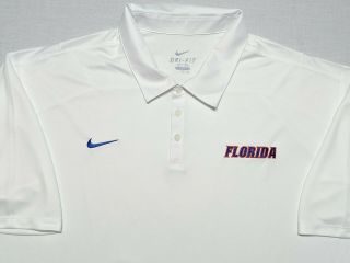 Nike Florida Gators Dri - Fit Short Sleeve Polo Shirt White 4xl
