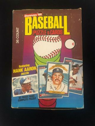 1986 Donruss Baseball Cards Wax Packs Box - 36 Packs