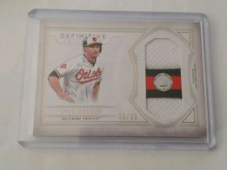 2019 Topps Definitive Trey Mancini Authentic Game Jersey Jumbo Patch 35/35