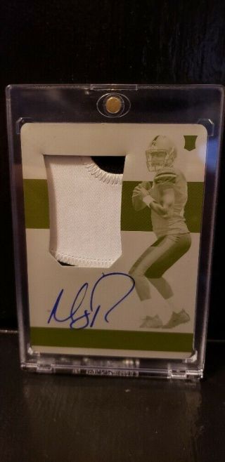Mason Rudolph 2018 National Treasures 2 Color True Rpa Rc Plate Auto Patch 1/1
