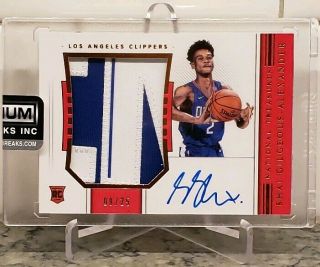 Shai Gilgeous - Alexander 2018 - 19 National Treasures Rc Rookie Patch Auto Rpa /25