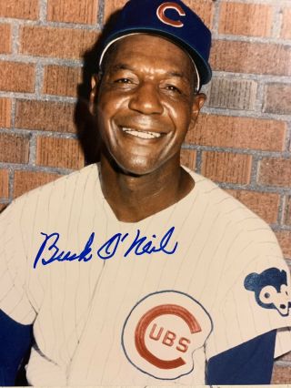 Buck O’neil Autographed Photograph Loa - Jsa - Negro League/chicago Cub All - Star