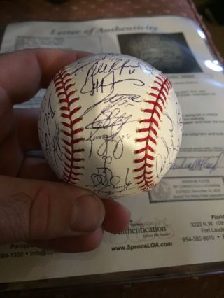 2007 Detroit Tigers Autographed Ball Certified By Jsa Justin Verlander And More.
