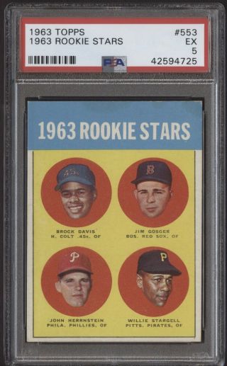 1963 Topps Willie Stargell Rookie Stars 553 Psa 5