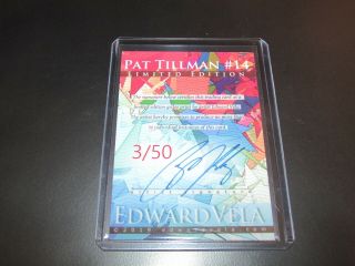 2019 PAT TILLMAN CARDINALS SKETCH CARD LIMITED 3/50 SIGNED BY EDWARD VELA 2