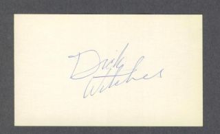 Dick Witcher Signed Football Index Card 1966 - 74 San Francisco 49er 