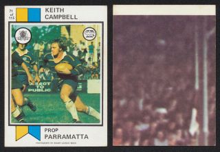 Keith Campbell 1974 Scanlens Rugby League Card 71