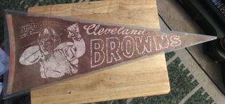 Early Nfl Vintage Cleveland Browns Felt Pennant Full Size