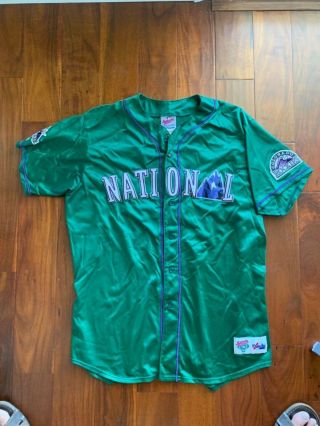Larry Walker Authentic National Mlb 1998 All - Star Game Majestic Jersey 2x Sewn