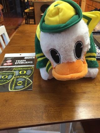University Of Oregon Duck Pillow Pet With Team Emblems 3 Pack