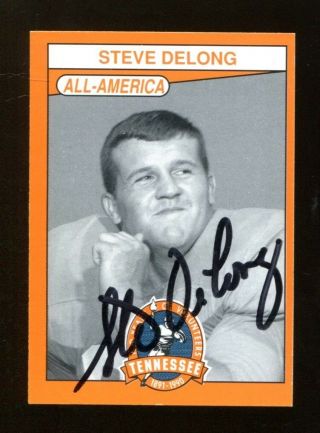 Steve Delong Signed 1990 Tennessee Vols Football Card Autographed 41864