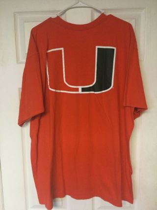NCAA University Of Miami Hurricanes “It’s All About The U” T Shirt XXLarge 3