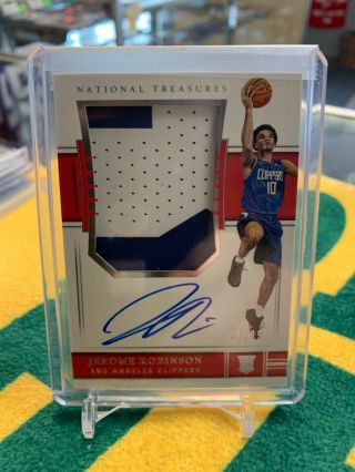 2018 - 19 National Treasures Rpa Jerome Robinson Rc Auto Patch 31/99