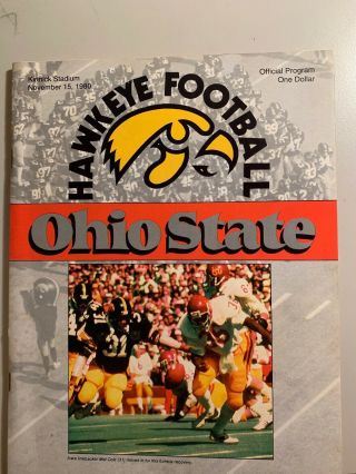 1980 Iowa Hawkeye Vs Ohio State Football Program