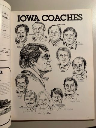 1980 Iowa Hawkeye vs Ohio State Football Program 2
