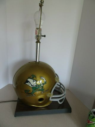 Vintage Notre Dame Fighting Irish Helmet Table Lamp Ncaa