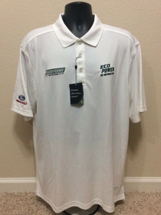 Men’s Xl Roush Fenway Ford Racing Eco Power Team Issued Polo Shirt Callaway Nwt