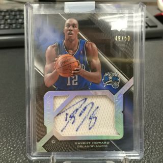 Ba 2008 - 09 Ud Black Game Jersey Auto Dwight Howard 49/50