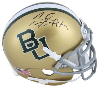 Baylor Josh Gordon Signed Gold Schutt Mini Helmet Jsa Witness Wp858319