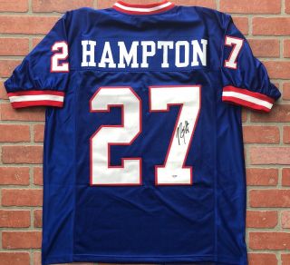 Rodney Hampton Autographed Signed Jersey Nfl York Giants Psa No