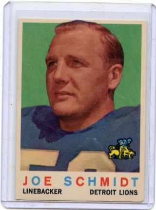 1959 Topps Football 6 Joe Schmidt,  Detroit Lions 082318