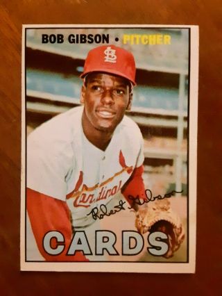 1967 Topps 210 Bob Gibson St Louis Cardinals