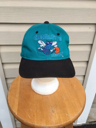 Vintage Charlotte Hornets Nba Basketball Embroidered Snapback Hat Cap Nba
