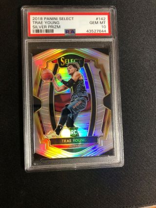 2018 Panini Select Trae Young Silver Prism Psa 10