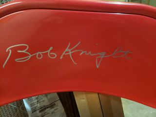 Coach Bobby Knight Indiana Hoosiers Signed Autographed Red Folding Chair Jsa