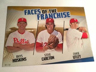 2019 Topps Faces Of Franchise 5x7 Steve Carlton Hoskins Utley Phillies 02/10