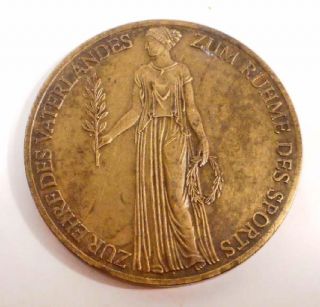 German Summer Olympics 1936 Berlin Bronze Goddess Souvenir Medallion