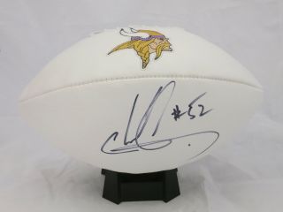 Chad Greenway Minnesota Vikings Signed Minnesota Vikings Football Jsa (fb11)
