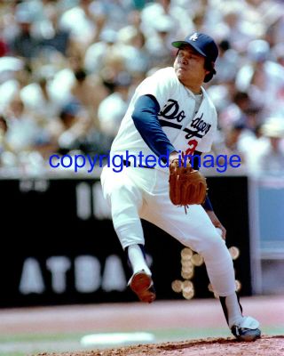 Fernando Valenzuela Los Angeles Dodgers 1980 - 90 Color 8x10 B
