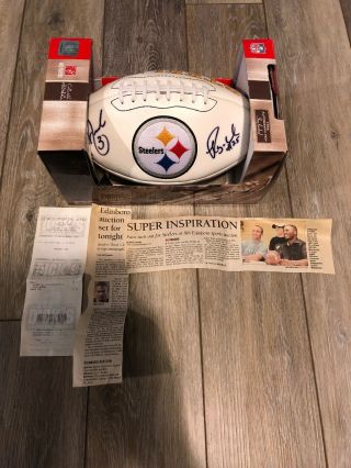 Pittsburgh Steelers Autographed Full Size Football Ryan Clark Jeff Reed