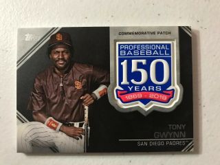 2019 Topps Series 2 Tony Gwynn 150th Anniversary Manufactured Patch