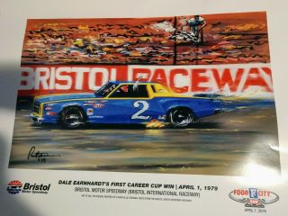 Bristol Motor Speedway Limited Dale Earnhardt Poster 2019 From His First Win