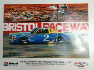 Bristol motor speedway Limited Dale Earnhardt Poster 2019 from his first win 3