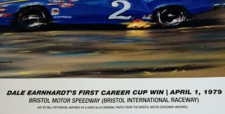 Bristol motor speedway Limited Dale Earnhardt Poster 2019 from his first win 4