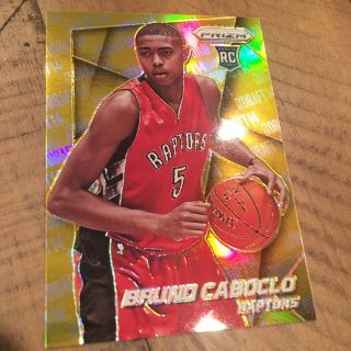 2014 Panini Prizm Bruno Caboclo Sp Variations Gold Refractor /10 