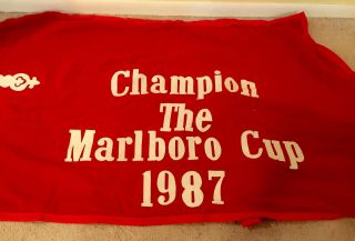 Winner Of The Marlboro Cup 1987 Red Wool Horse Blanket Java Gold Belmont