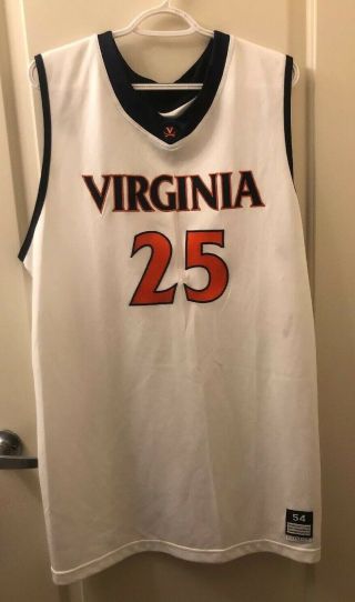Virginia Uva Cavaliers 25 Game Worn Acc Mens Basketball Jersey National Champs