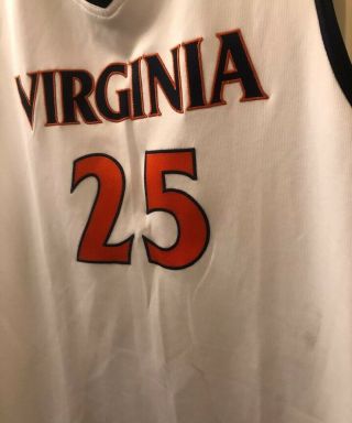 Virginia UVA Cavaliers 25 Game Worn ACC Mens Basketball Jersey National Champs 6