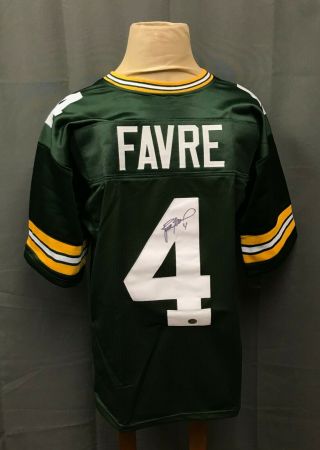 Brett Favre 4 Signed Packers Jersey Autographed Auto Sz Lx Favre Hof
